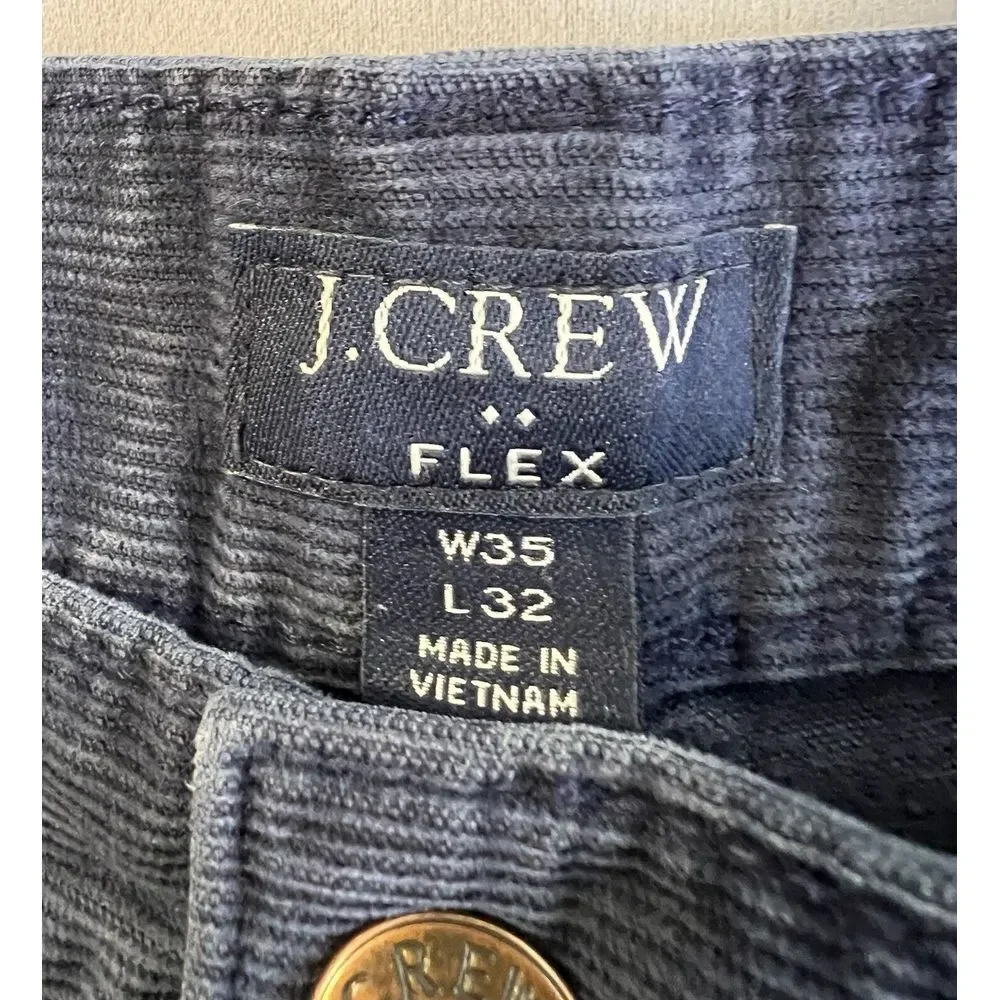 J. Crew Flex Slim Fit Corduroy‎ Pants Men's Size 35x32 (36x31
